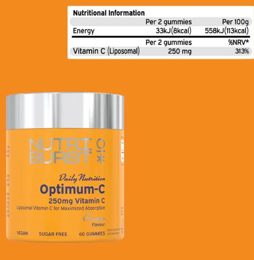 Nutriburst Optimum-C. Tasty Vitamin C gummies