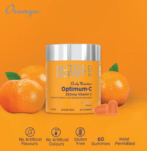 Nutriburst Optimum-C. Tasty Vitamin C gummies