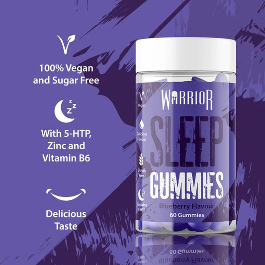 1 Warrior Sleep Gummies x 60 blueberry flavour Healthcare Fitness
