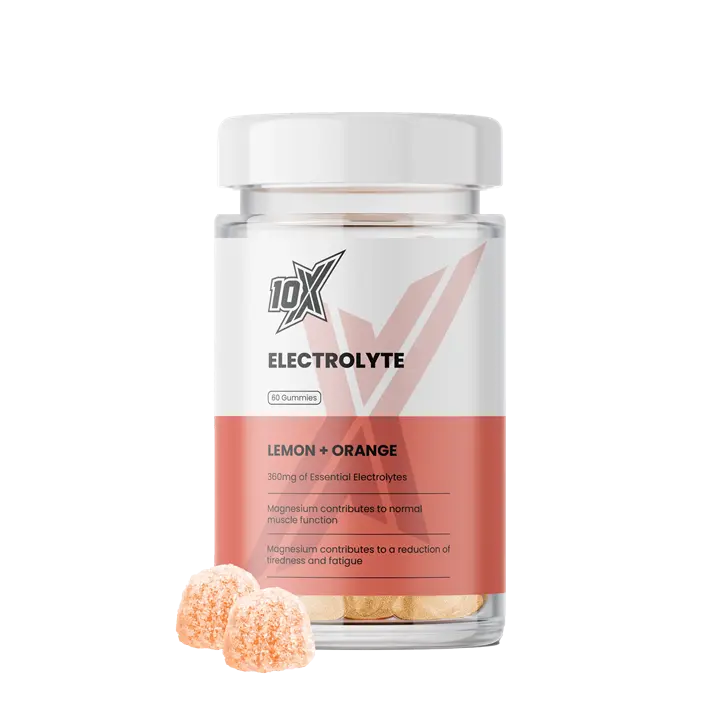 10X ATHLETIC ELECTROLYTE GUMMIES 60 SOFTGELS (ORANGE AND LEMON)