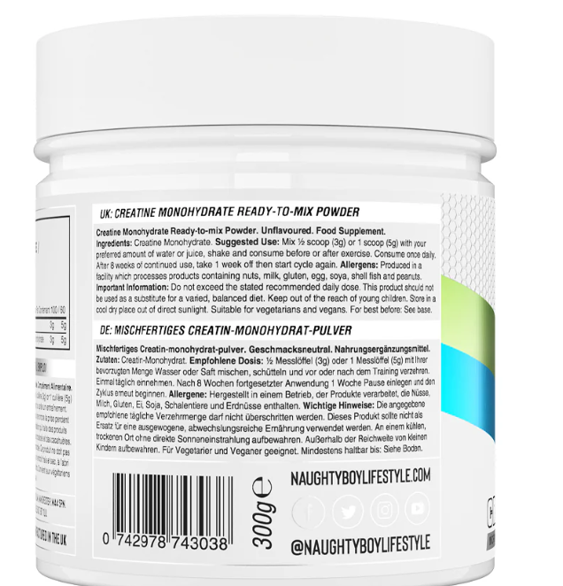 Naughty Boy Creatine Monydrate 450g