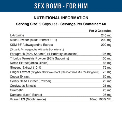 Applied Nutrition Sex Bomb Male Libido Enhancer