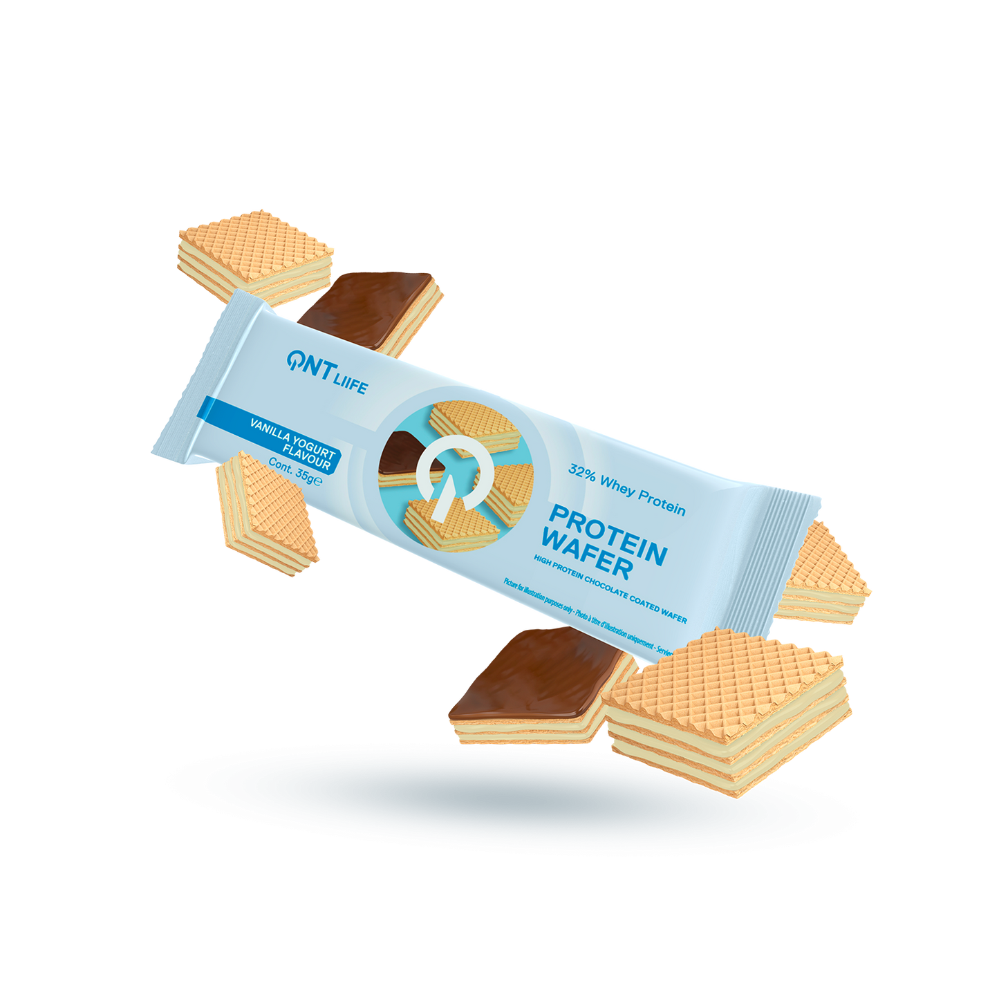 QNT Protein Wafer Bar 32% 12x35g