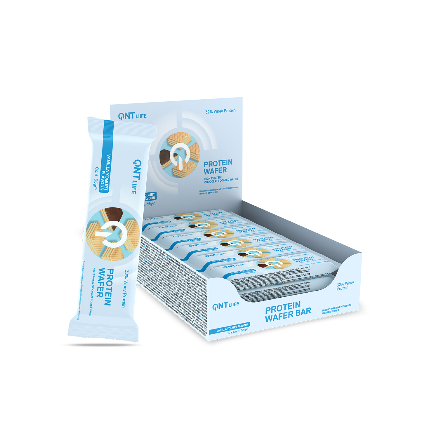 QNT Protein Wafer Bar 32% 12x35g
