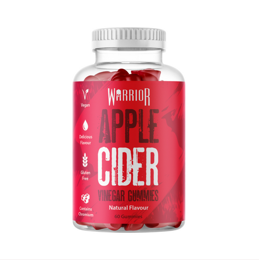 Warrior Apple Cider Vinegar Gummies – 1000 mg Per Serving – High Strength – Contains Vitamin C & Chromium, with Pomegranate Juice – ACV Vegan Gummy Supplement (60 Count)